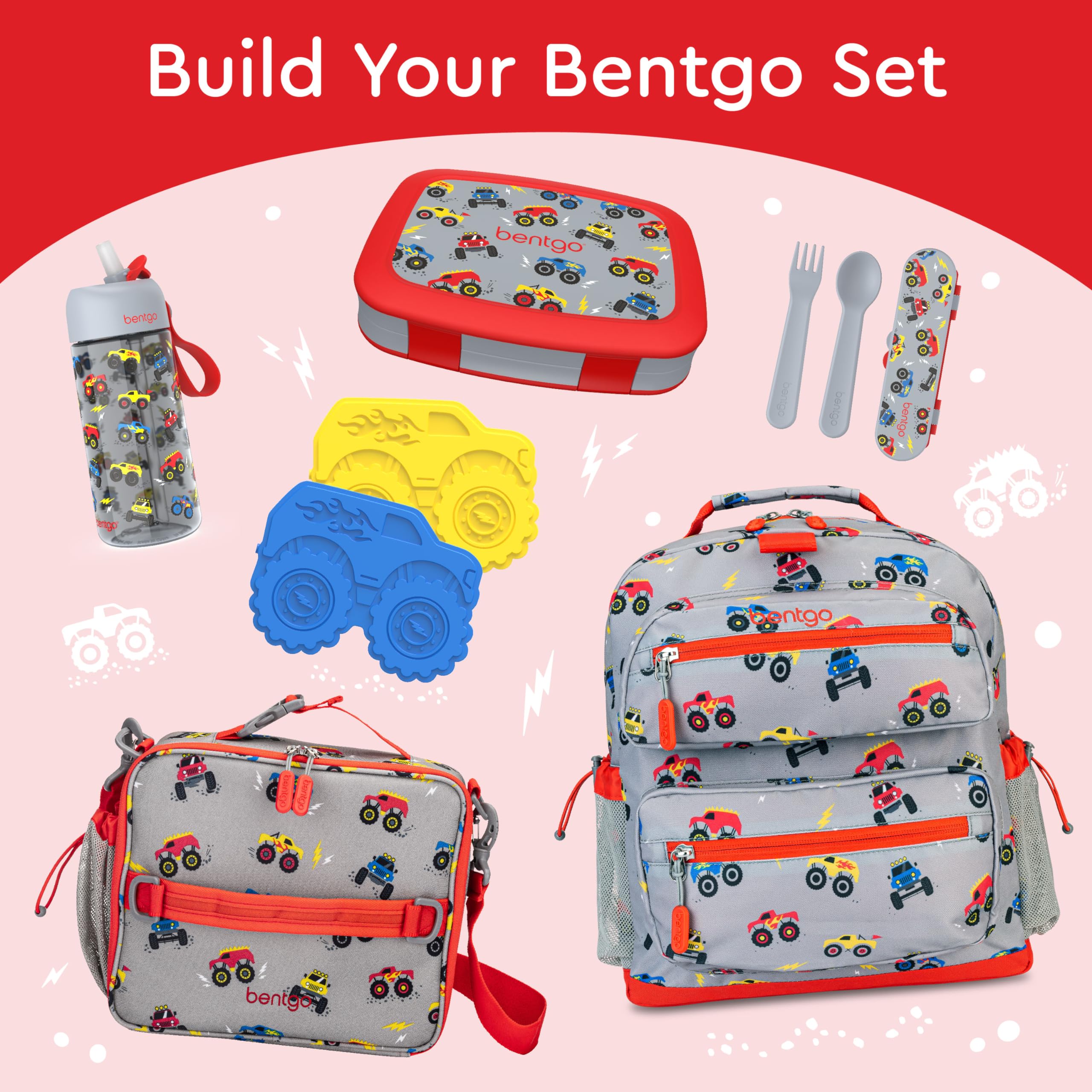Bentgo Kids Prints Leak-Proof, 5-Compartment Bento-Style Kids Lunch Box - Ideal Portion Sizes for Ages 3-7, Durable, Drop-Proof, Dishwasher Safe, & PFAS & BPA-Free Materials (Unicorn)