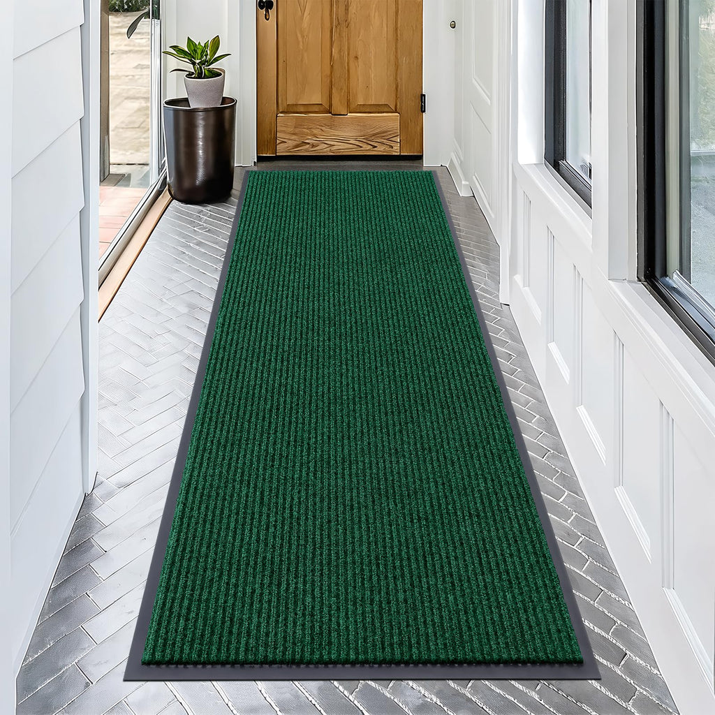 OLANLY Front Door Mat Indoor Outdoor Entrance, Waterproof Heavy Duty Doormat, Fade Resistant, Low Profile, Easy Clean Patio Porch Welcome Floor Mats for Entry, 29.5x17, Grey