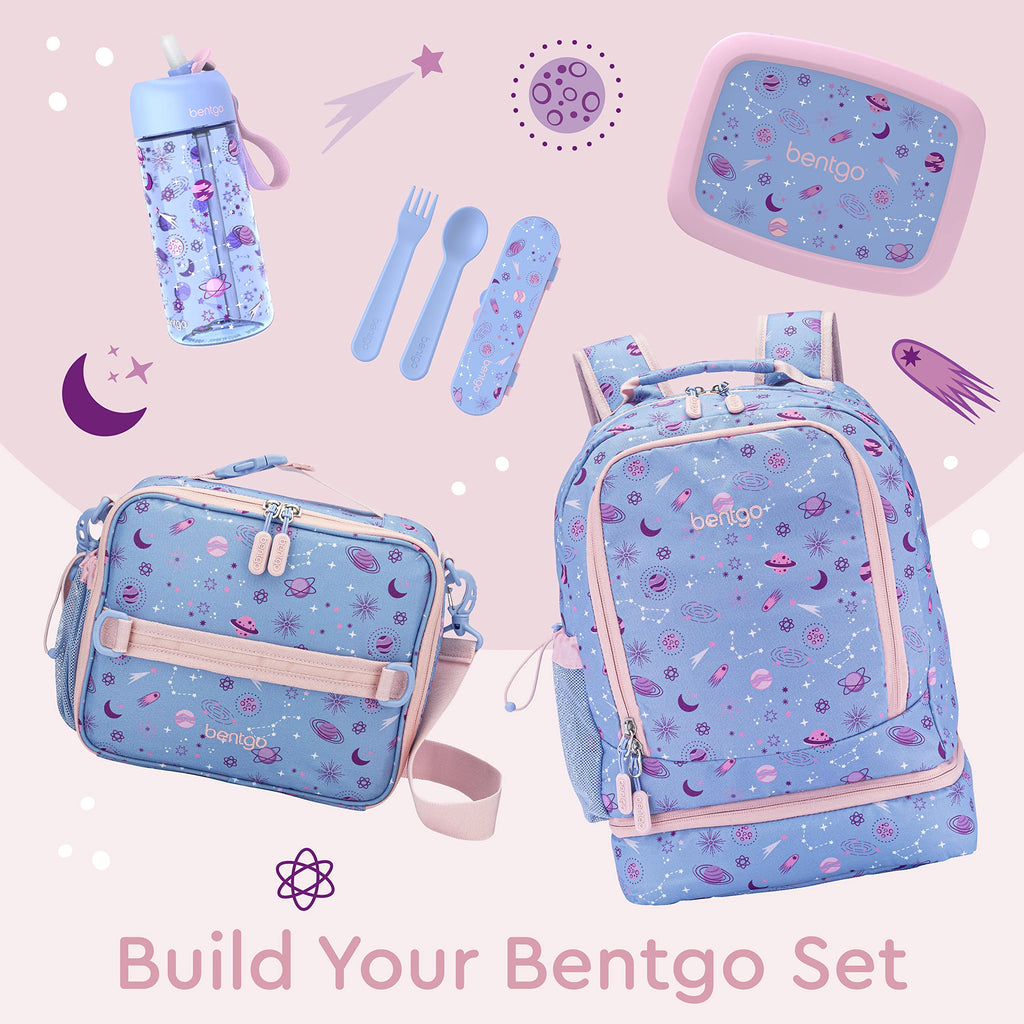 Bentgo Kids 2-in-1 Backpack & Insulated Lunch Bag - Durable 16” Backpack & Lunch Container in Unique Prints for School & Travel - Water Resistant, Padded & Large Compartments (Dinosaur)