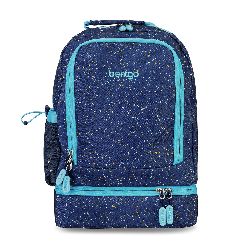 Bentgo Kids 2-in-1 Backpack & Insulated Lunch Bag - Durable 16” Backpack & Lunch Container in Unique Prints for School & Travel - Water Resistant, Padded & Large Compartments (Dinosaur)